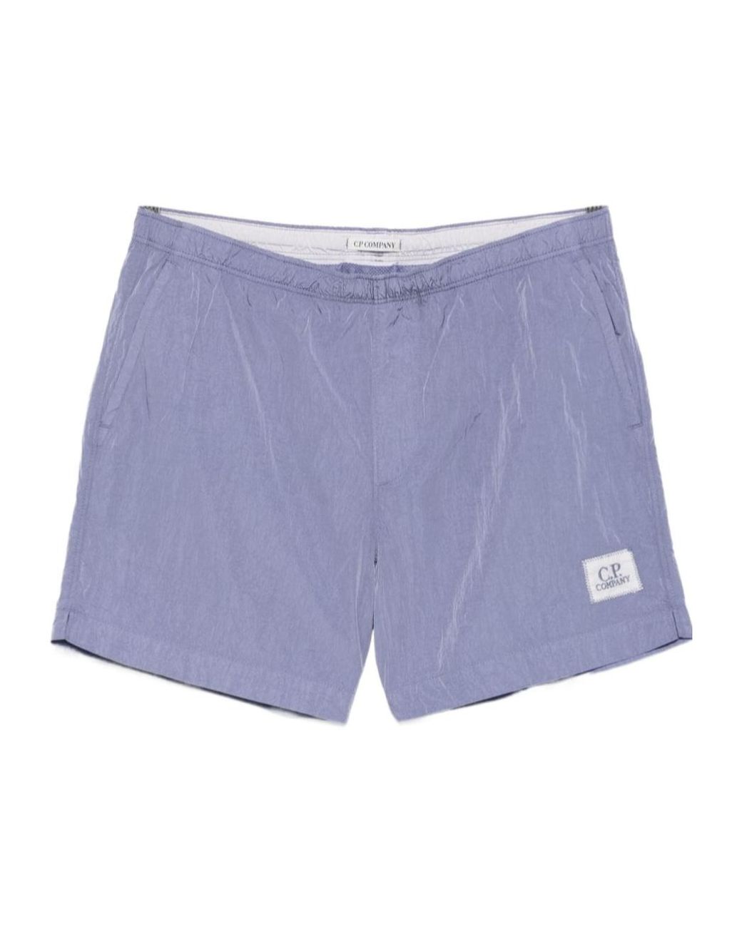 C P Company Blue Elasticated Waistband Swim Shorts for men