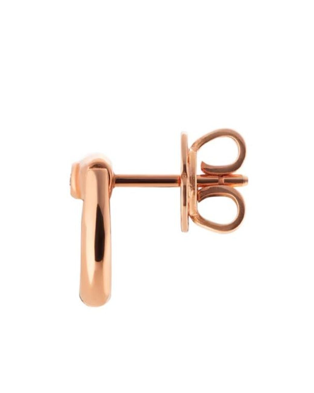 Gucci White Horsebit Diamond 18K Stud Earrings