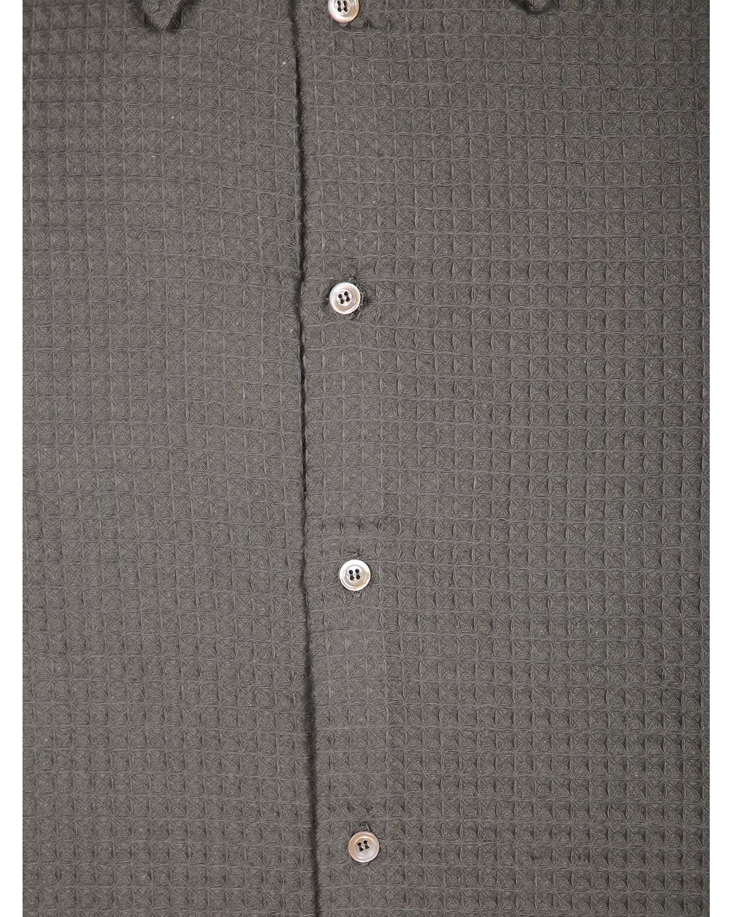 Séfr Gray Waffle Fabric Shirt for men