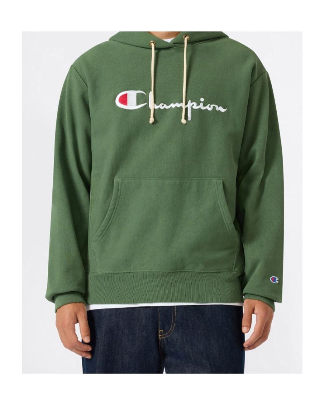 Champion Green Hooded Sweatshirt for men