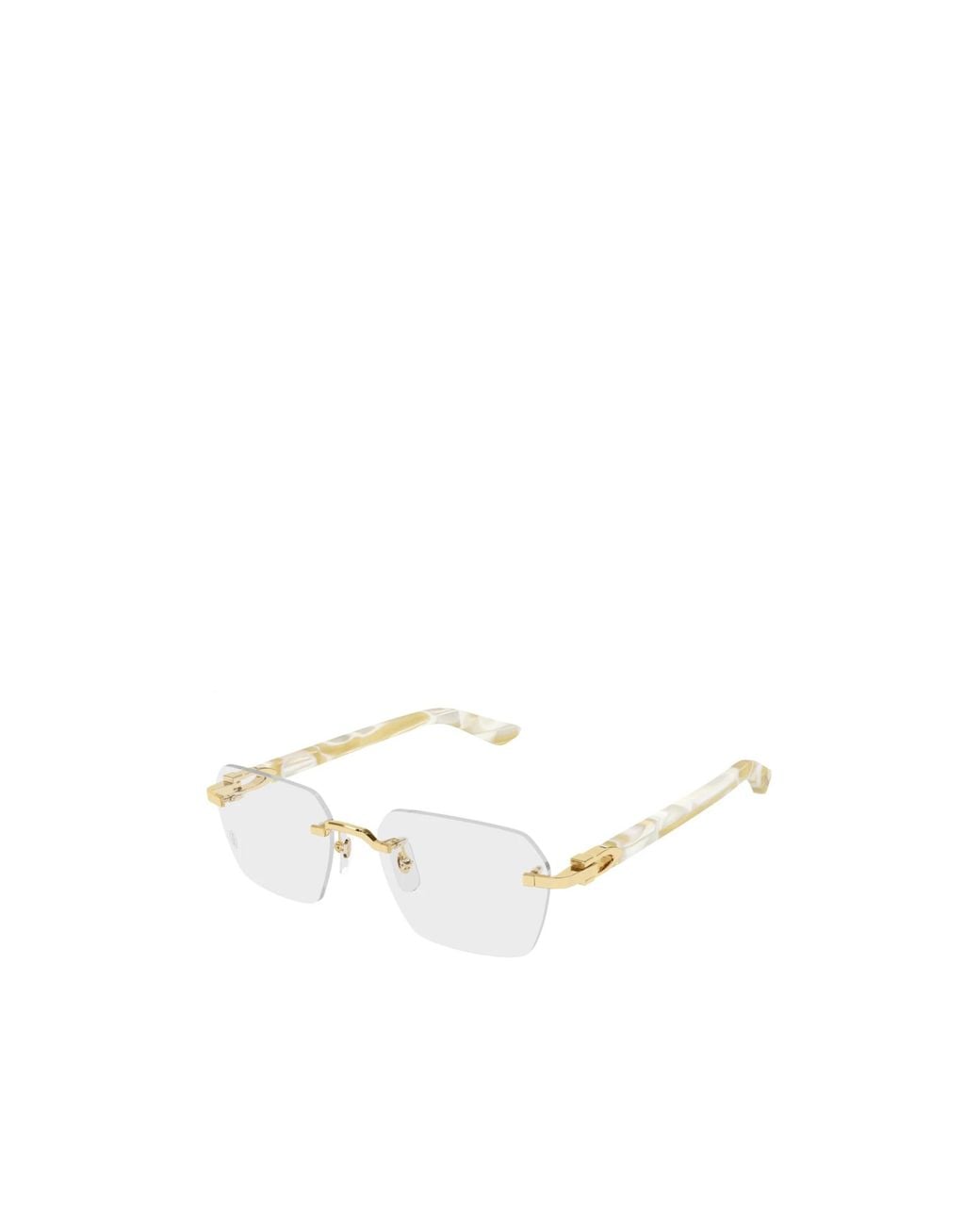Cartier White Rimless-Frame Glasses for men