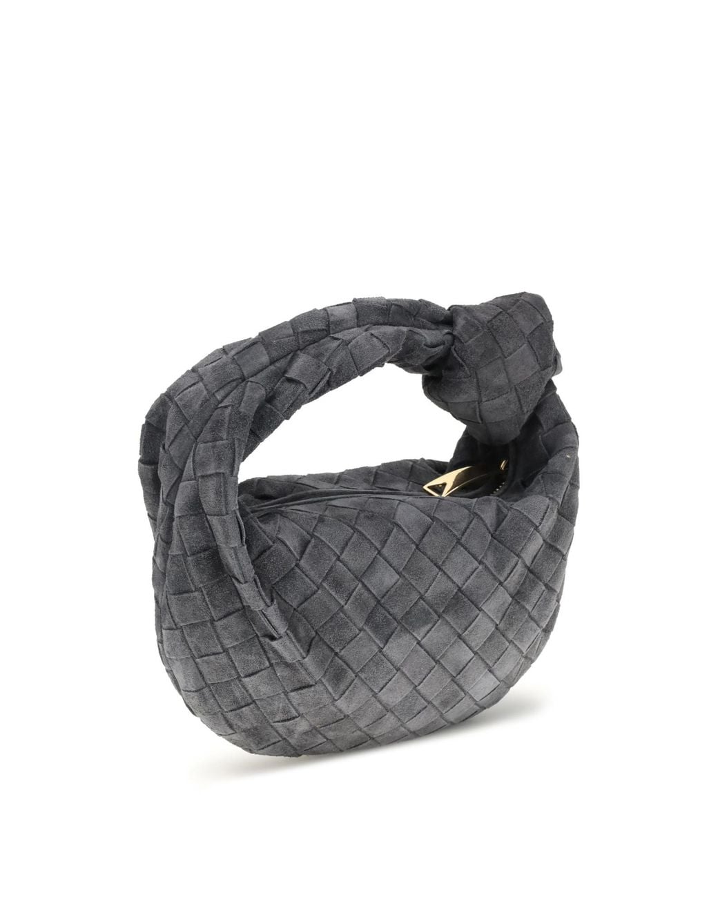 Bottega Veneta Gray Jodie Knot Detailed Mini Tote Bag