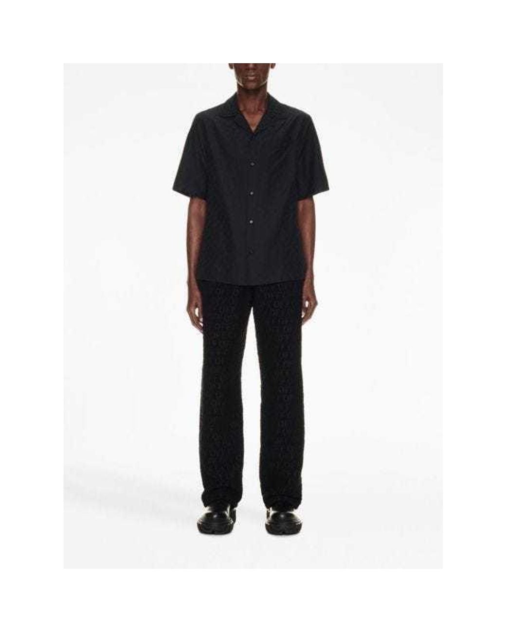 Off-White c/o Virgil Abloh Black Buttoned Short-Sleeved Shirt for men