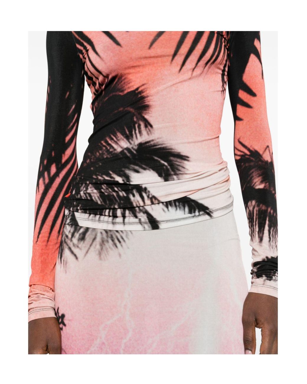 Rabanne Multicolor Palm Print T-Shirt
