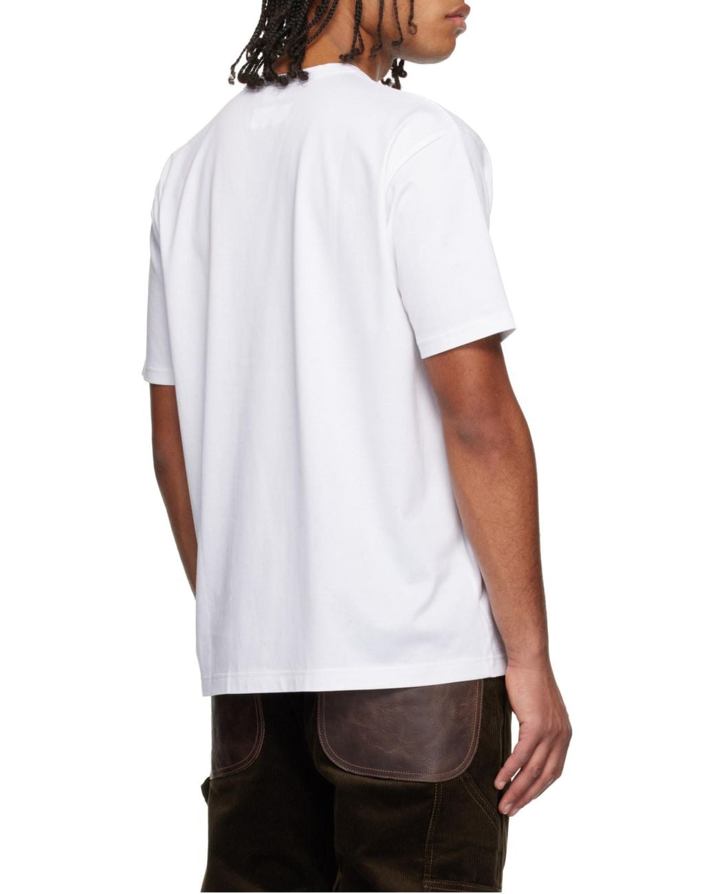 Junya Watanabe White Photographic-Printed Crewneck T-Shirt for men