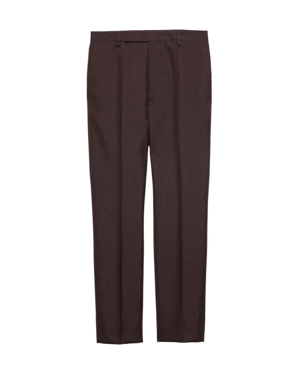 Prada Brown Mohair And Silk Pants for men