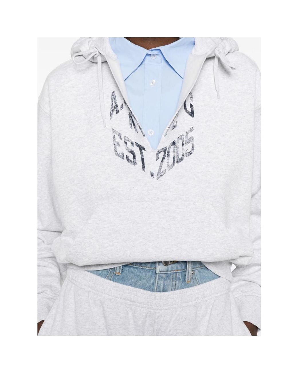 Alexander Wang White Long-Sleeved Layered Hoodie