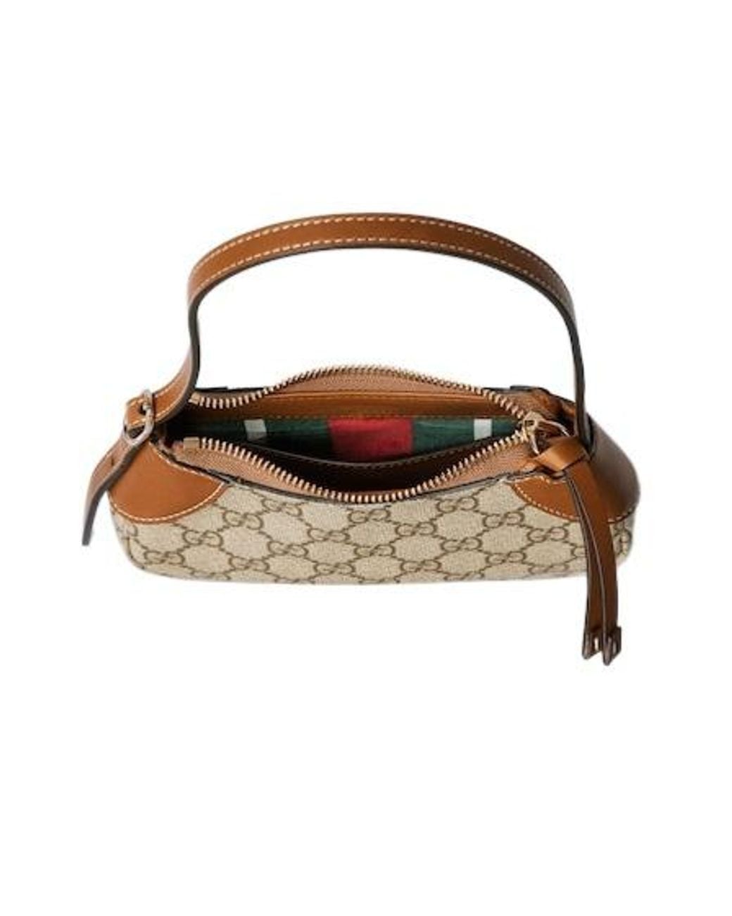 Gucci Brown Gg Emblem Small Shoulder Bag