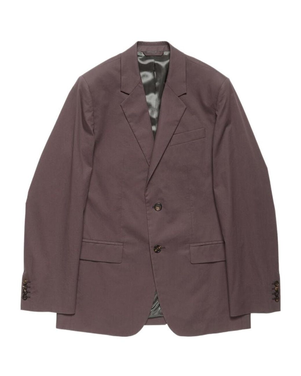 Acne Brown Single-Breasted Suit Jacket for men