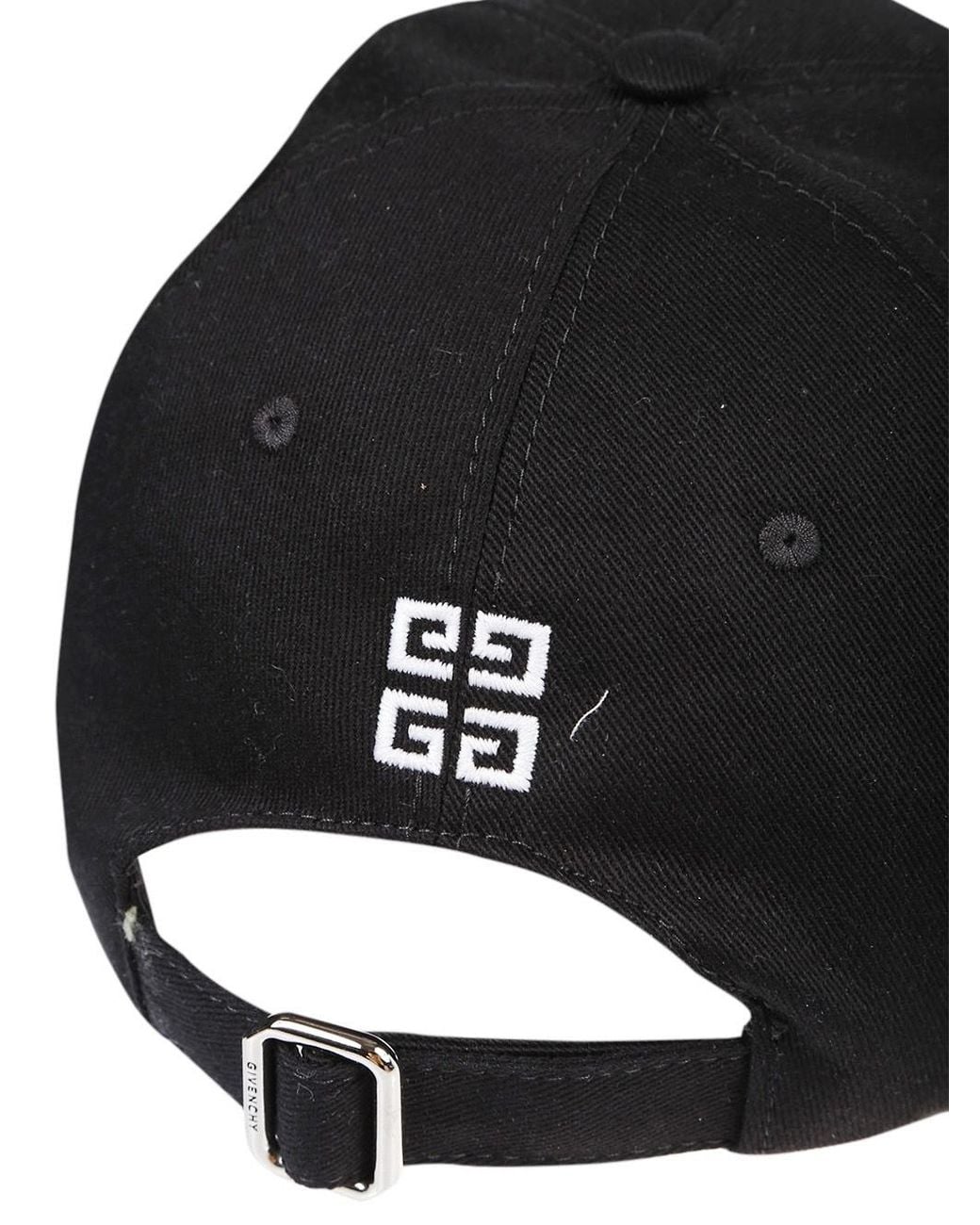 Givenchy Black 4G Logo Embroidered Baseball Cap for men