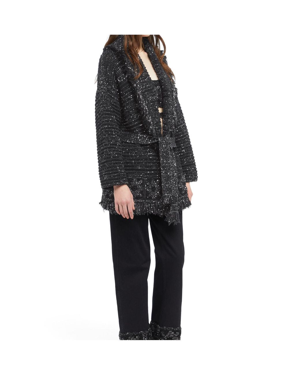 Alanui Gray City Lights Cardigan