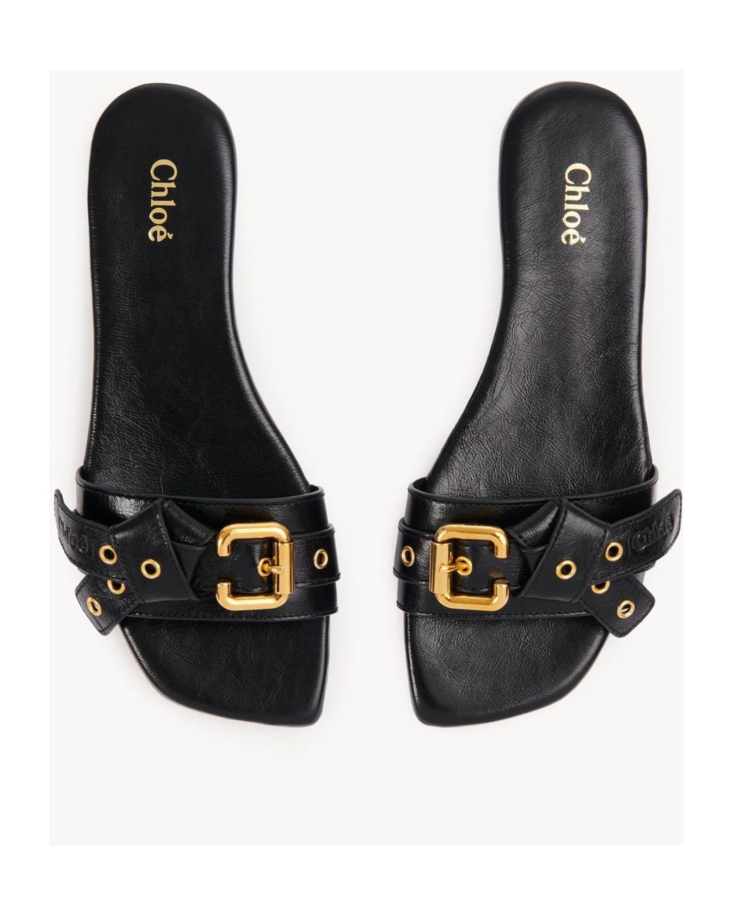 Chloé White Chloé Mae Knot-Detailed Slides