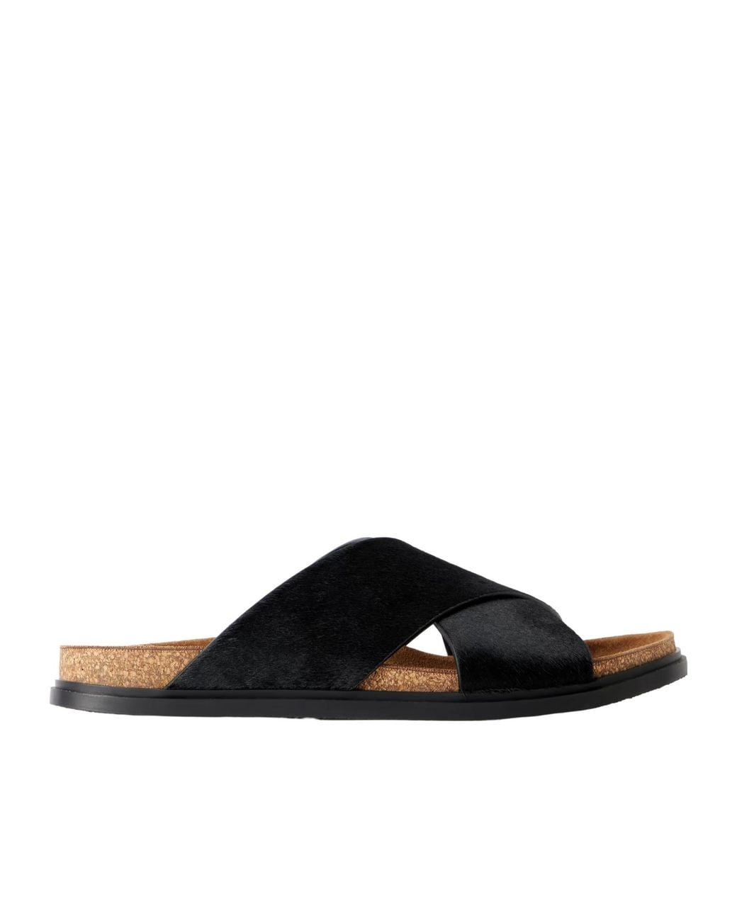 The Row Black Cross-Strap Sandals