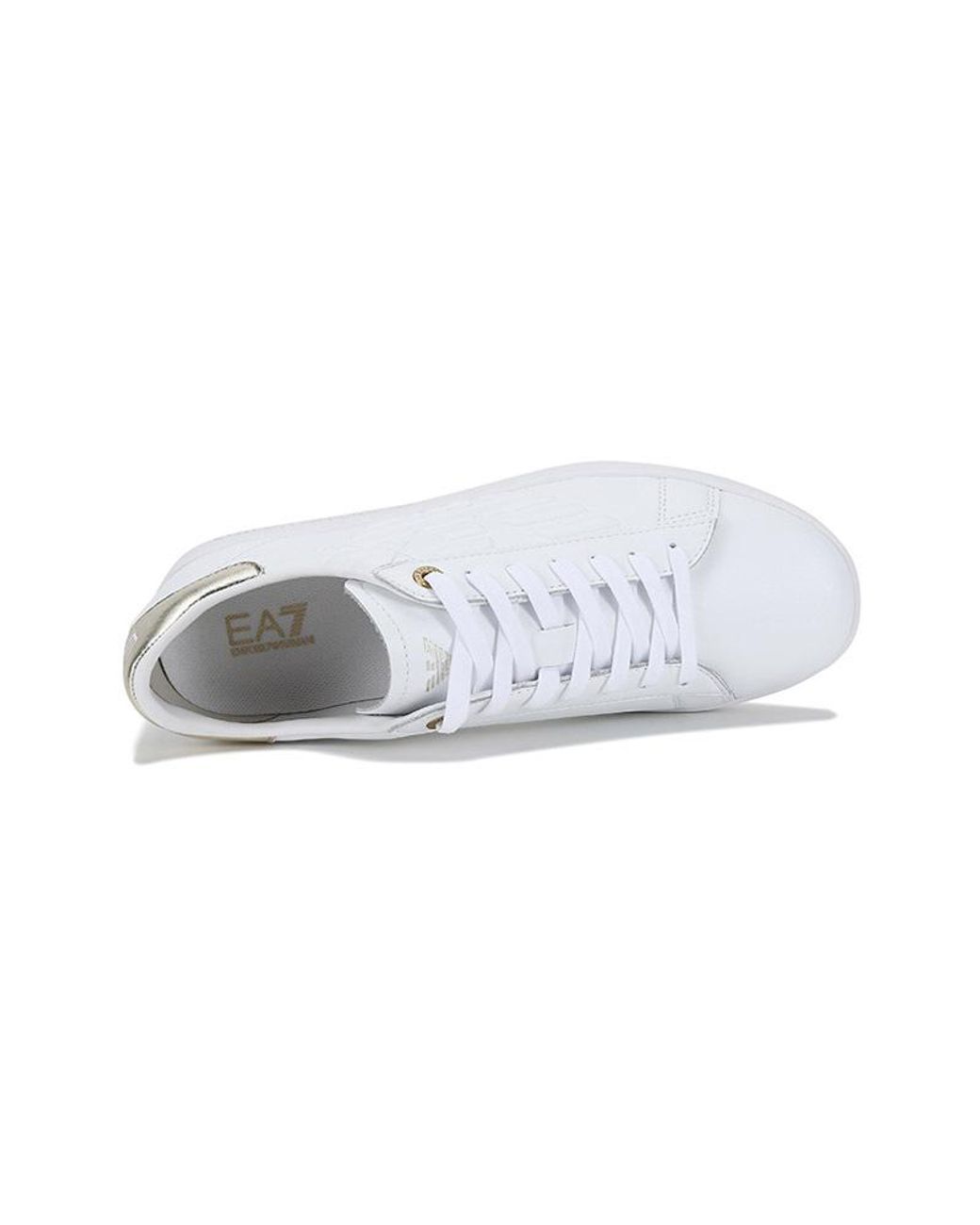 EA7 White Tie Casual Sports Shoes for men