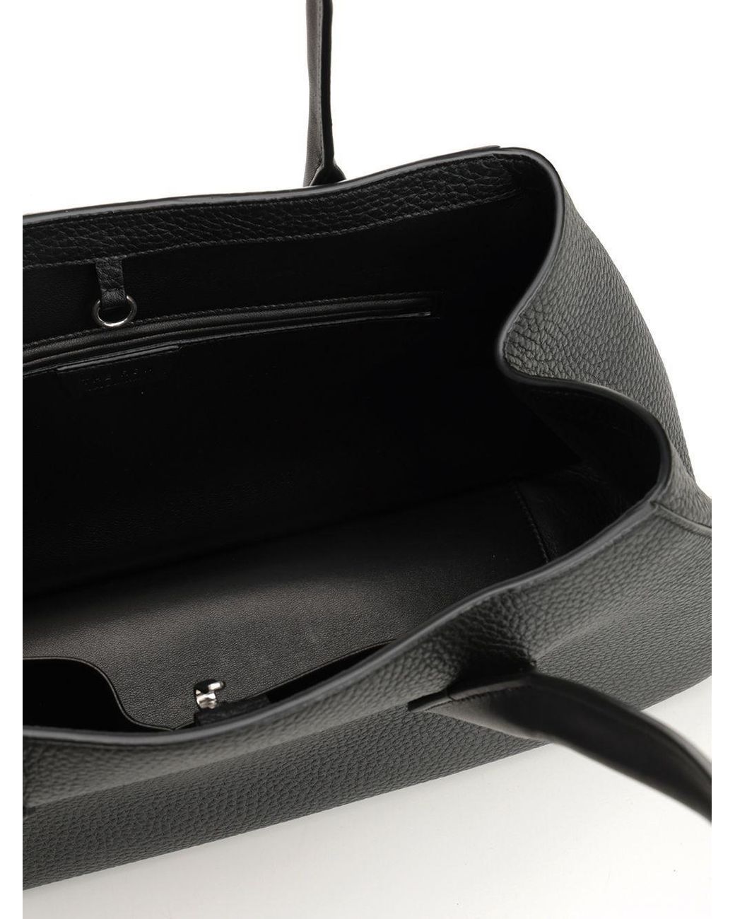 The Row Black Alger Stitch Detailed Shoulder Bag