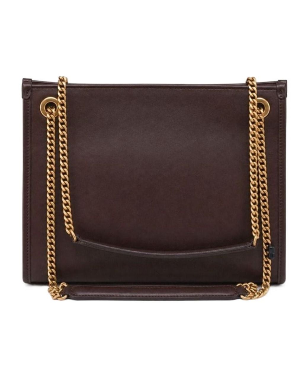 Ralph Lauren Brown Lauren Chain-Linked Tote Bag