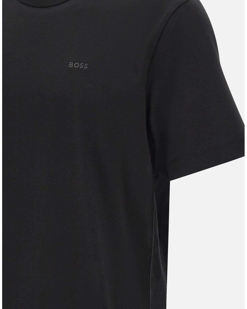 Boss Blue Boss Logo Crew-Neck T-Shirt for men