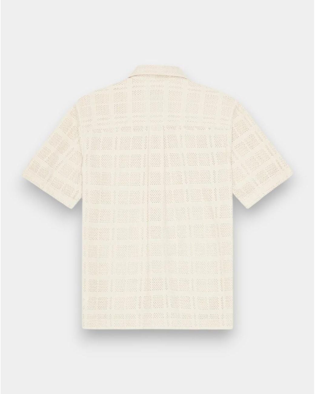 Les Deux White Charlie Open-Work Shirt for men