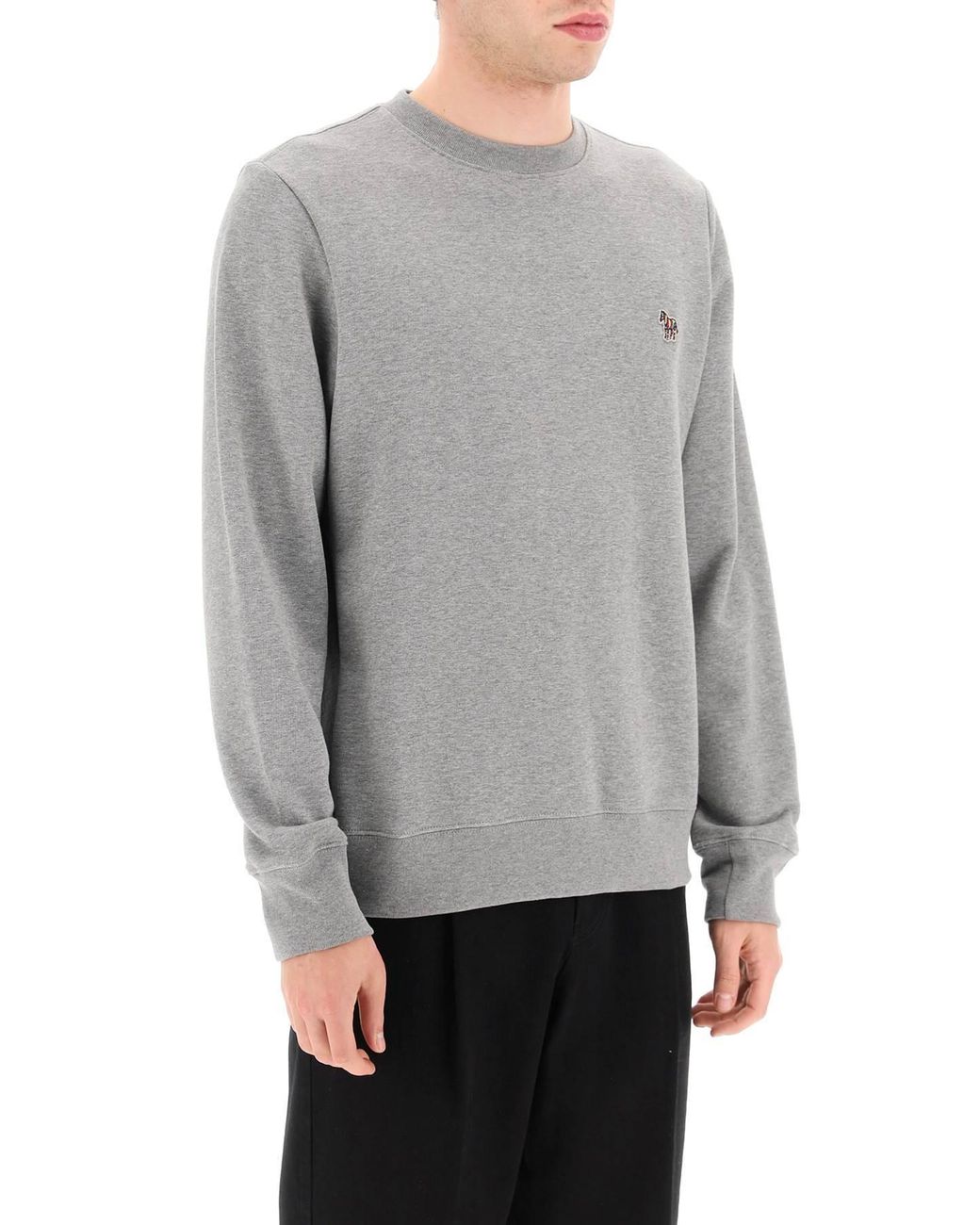 Paul Smith Gray Ps Paul Smith Zebra Patch Crewneck Sweatshirt for men