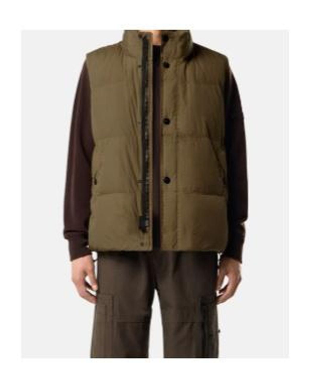Stone Island Green Padded Gilet for men