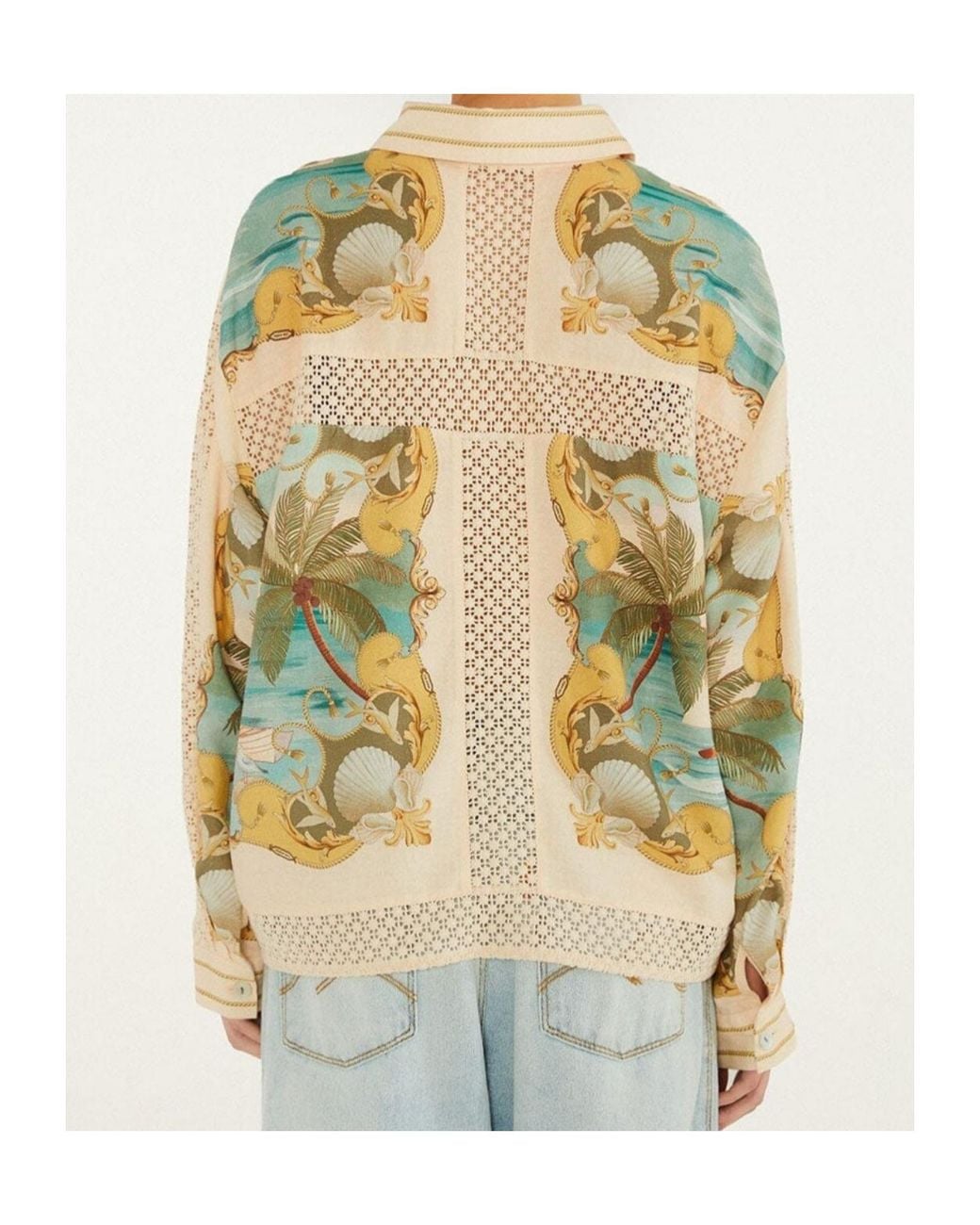 Farm Rio Natural Royal Sea Printed Shirt