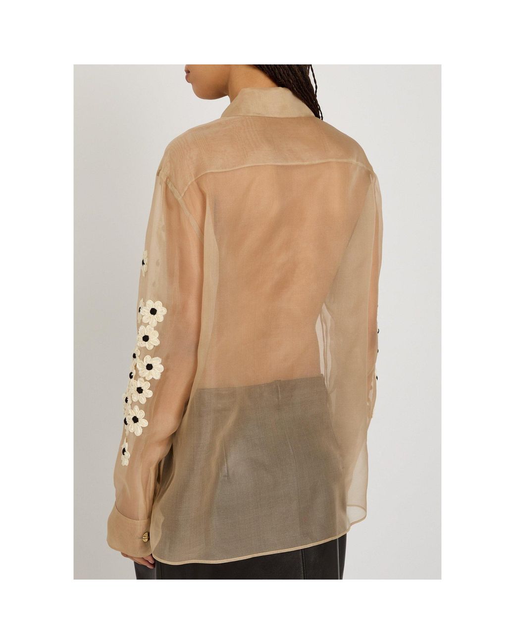 Khaite Natural Silk-Chiffon Shirt