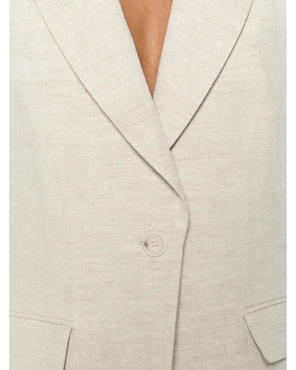 Twinset White Flap-Pocket Single-Breasted Gilet