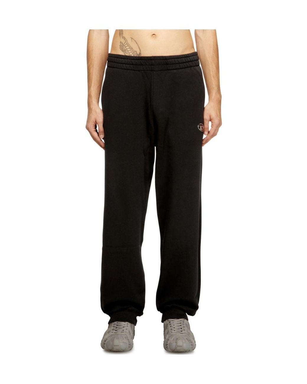 DIESEL Black P-Marky-Lod Tapered Leg Pants for men