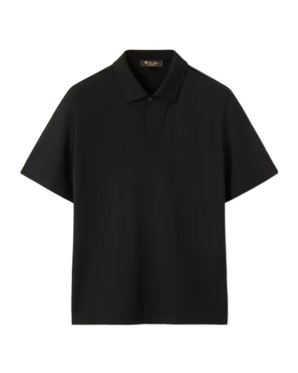Loro Piana Black Colmegna Polo Shirt for men