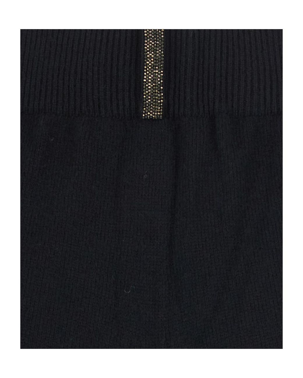 Fabiana Filippi Black Elasticated Knitted Trousers