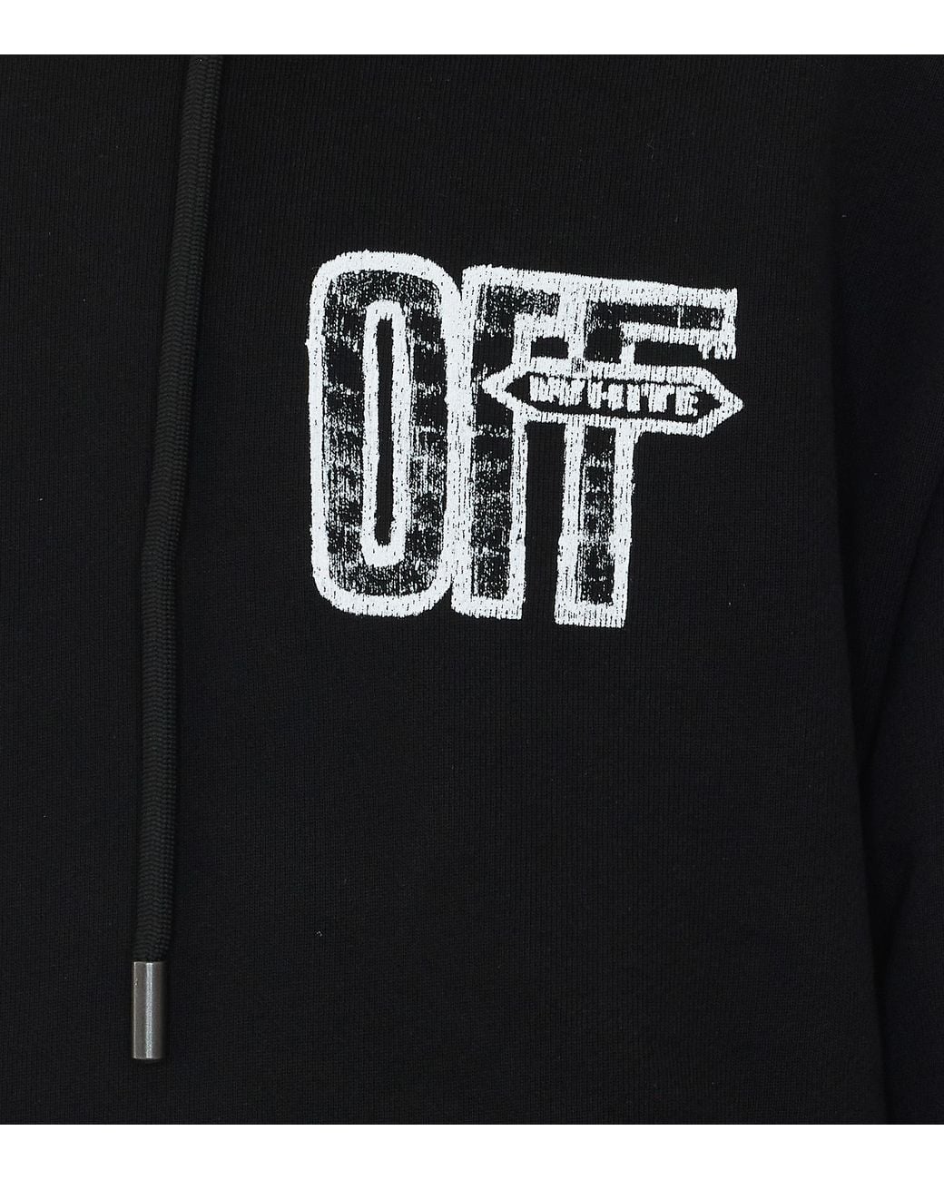 Off-White c/o Virgil Abloh Black Motion Arrow Printed Hoodie for men