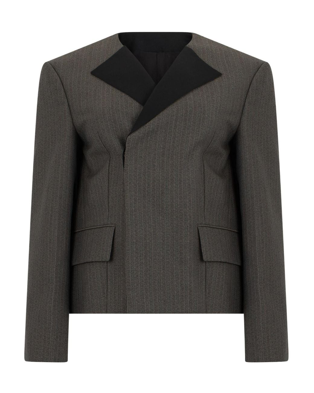 Bottega Veneta Black Double-Breasted Jacket With Pockets
