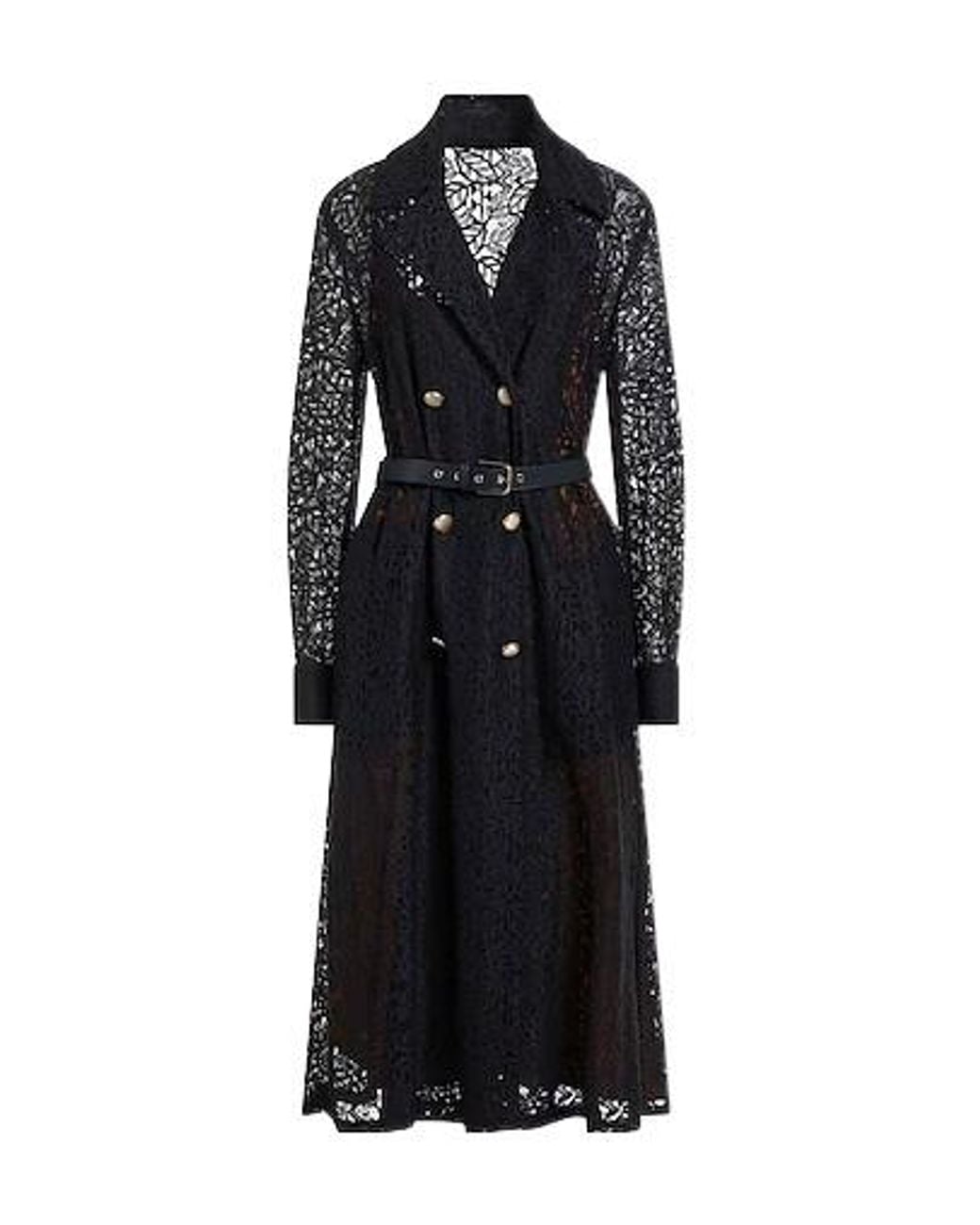 Max Mara Black Color-Blocked Long-Sleeve Shirt Dress