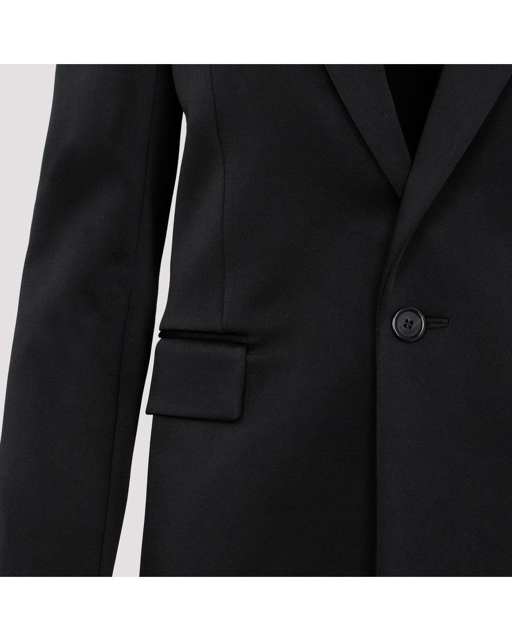 Saint Laurent Black Single-Breasted Coat