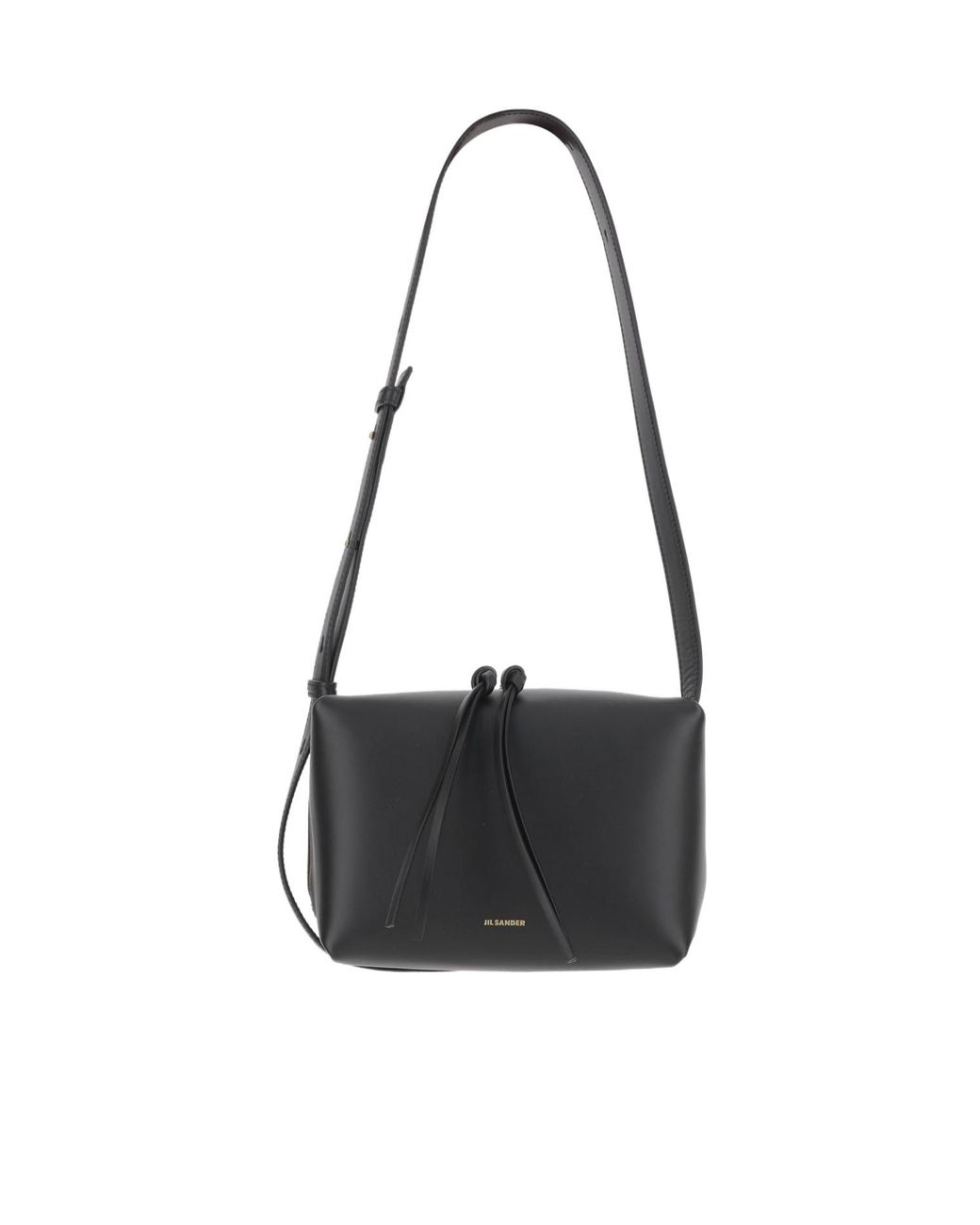 Jil Sander Black Double Zipped Shoulder Bag