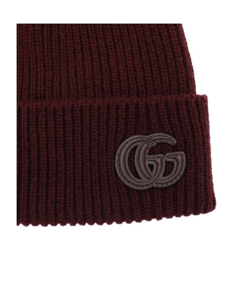 Gucci Red Knitted Cuffed Beanie