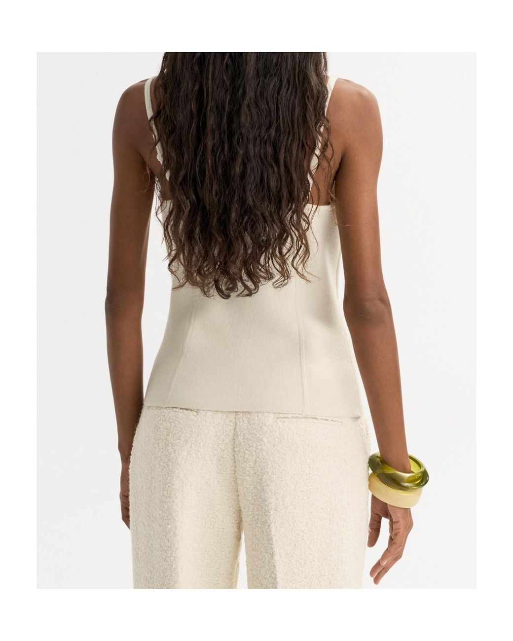 Soft Goat White Long-Sleeve Cashmere Sweater