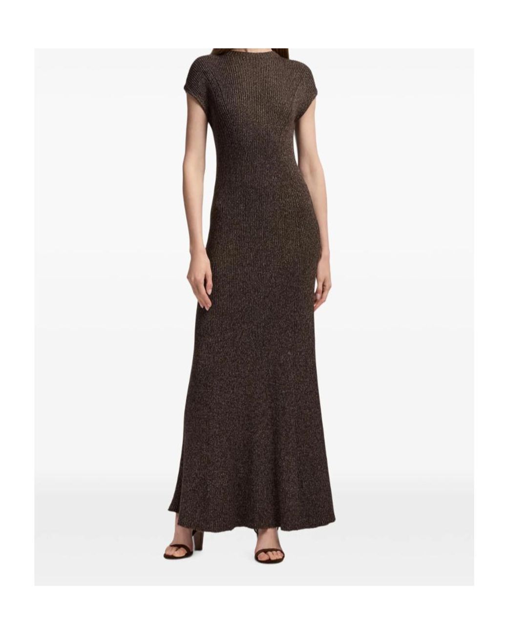 Ralph Lauren Black Windi Silk-Blend Mouliné Day Dress