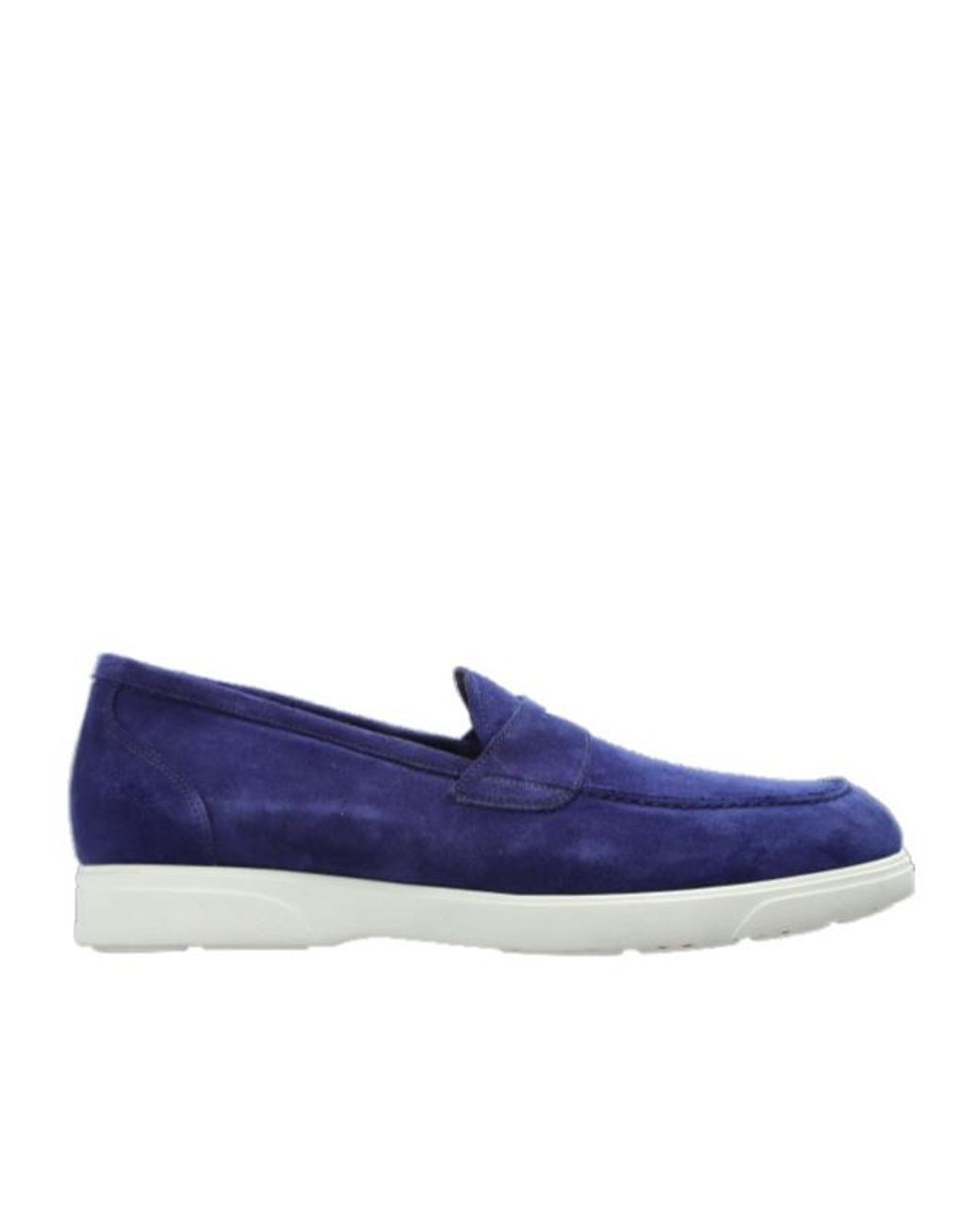 Kiton Blue Round-Toe Loafers for men