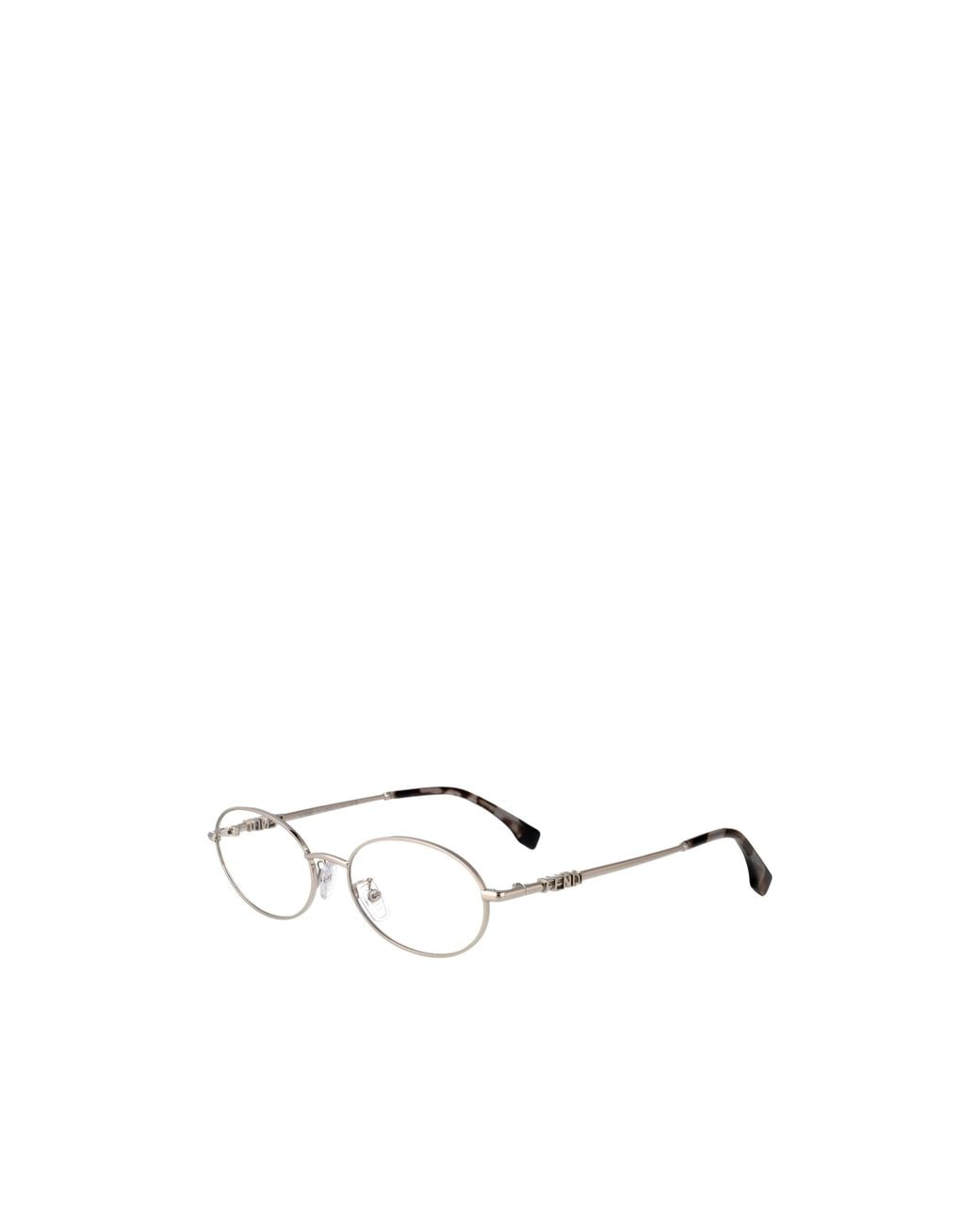 Fendi White Eyewear Oval Frame Glasses