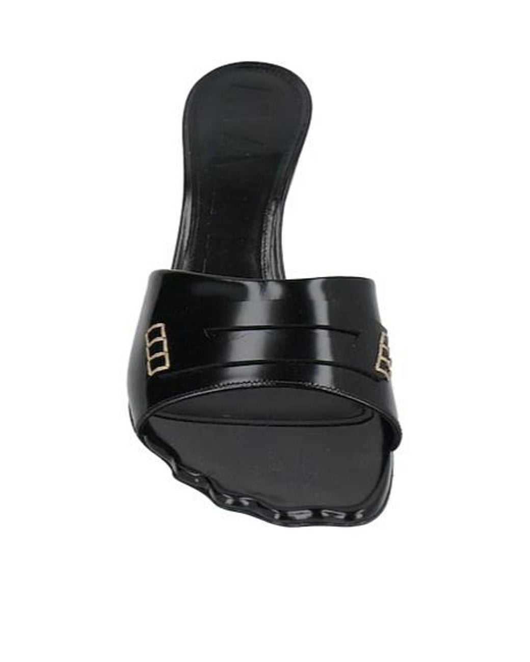 Marni Black Minimal Round-Toe Sandals