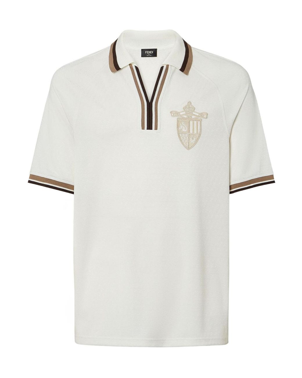Fendi White Polo Shirt for men