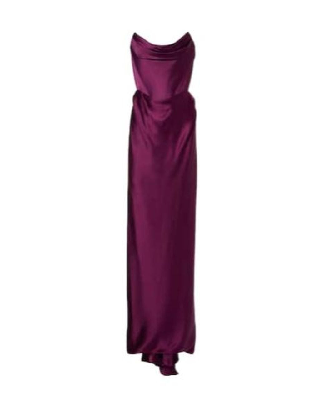 Vivienne Westwood Purple Galaxy Draped Crêpe Satin Bustier Gown
