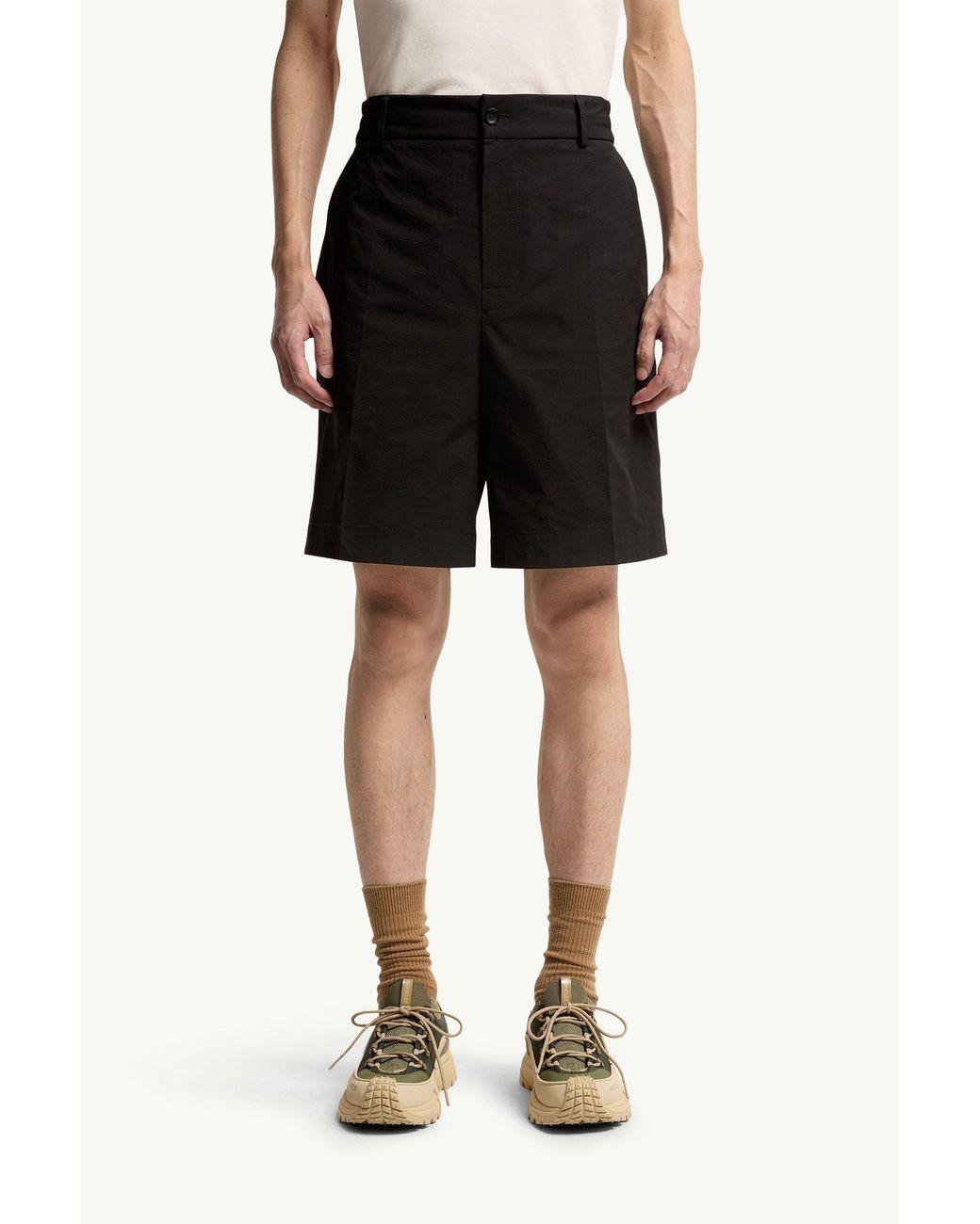 Moncler Black Relaxed Fit Shorts for men