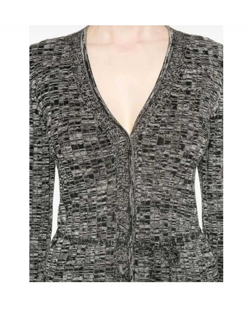 Dries Van Noten Black Long-Sleeved Knitted Cardigan