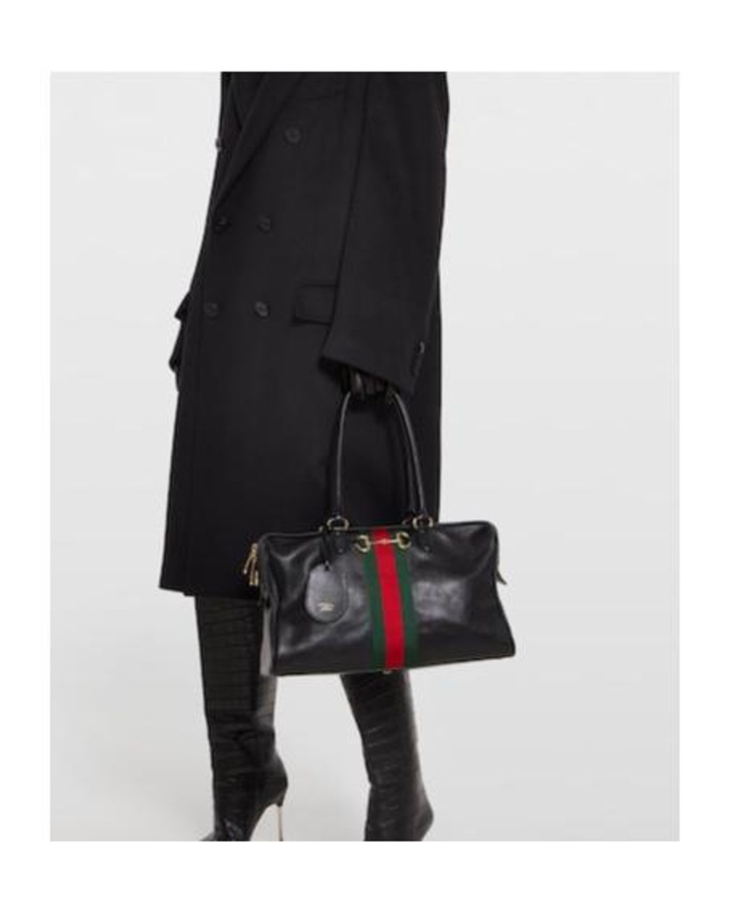 Gucci Black Borsetto Large Boston Bag