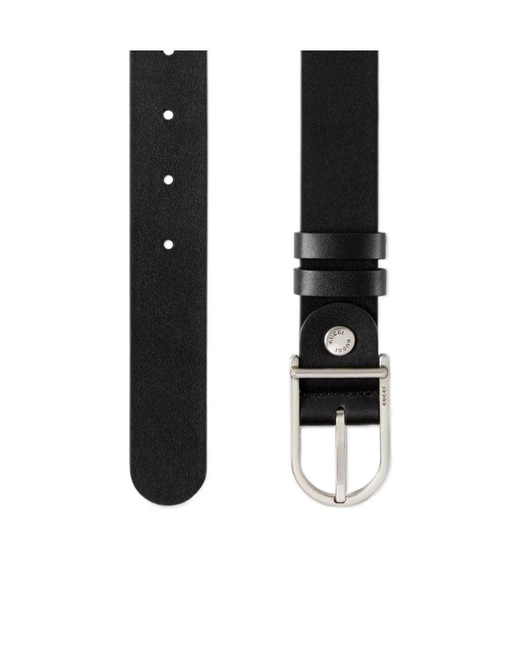 Gucci White Embossed Monogram Belt for men