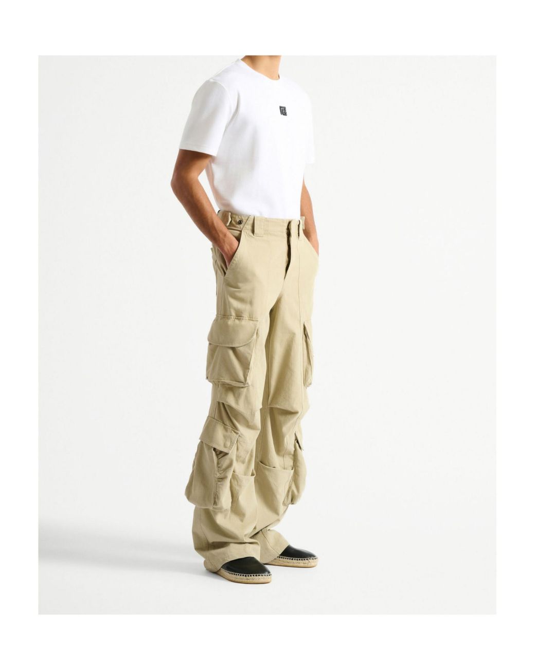Balmain Natural Cotton Cargo Pants for men