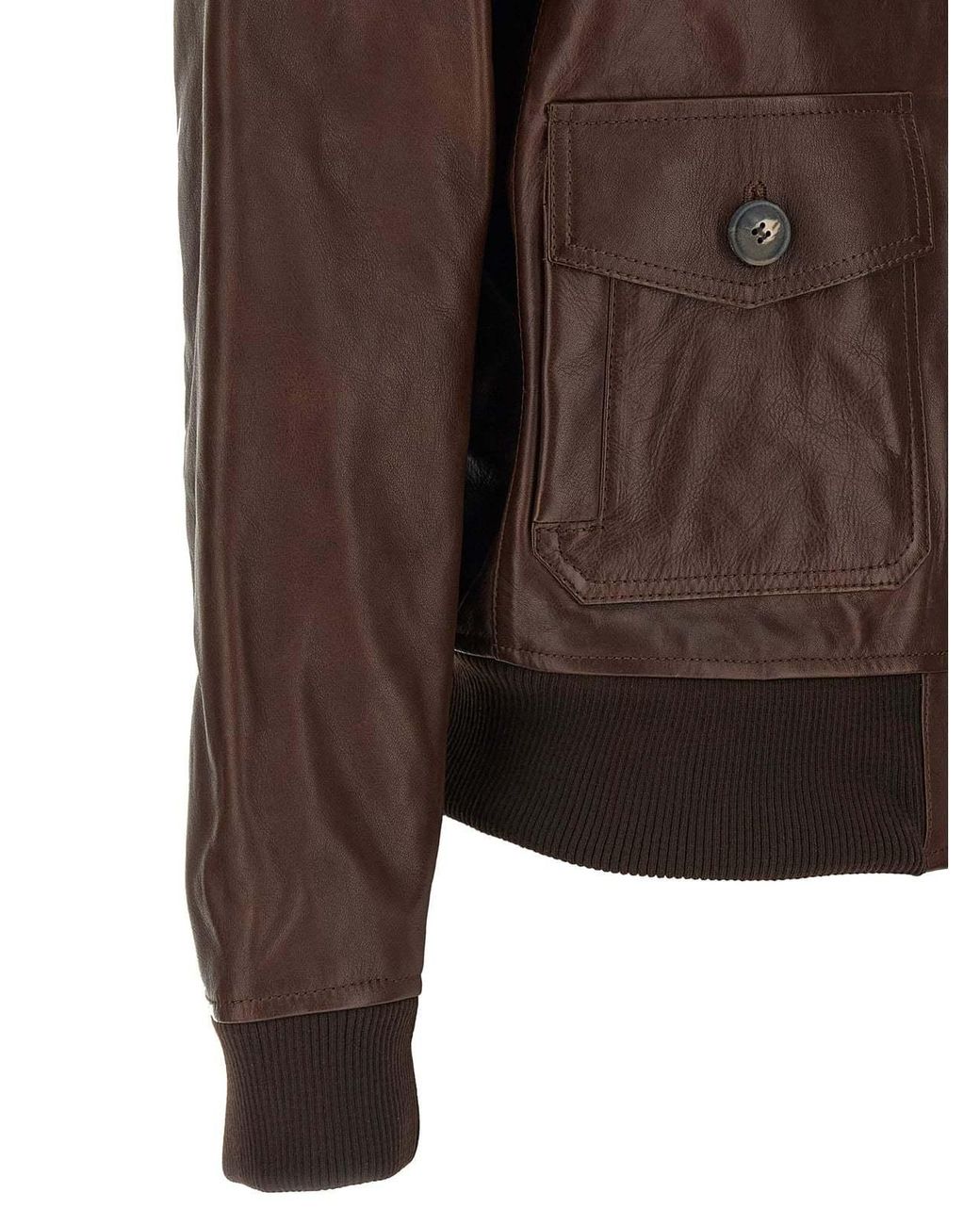 A.P.C. Brown Long-Sleeved Zip-Front Jacket
