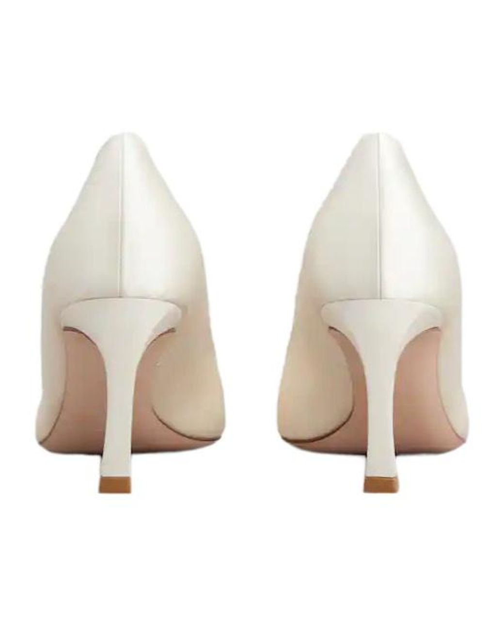 Roger Vivier White Trompette Satin Pumps